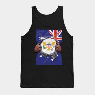 Virgin Islands Flag Australian Flag Ripped - Gift for Virgin Islander From Virgin Islands Tank Top